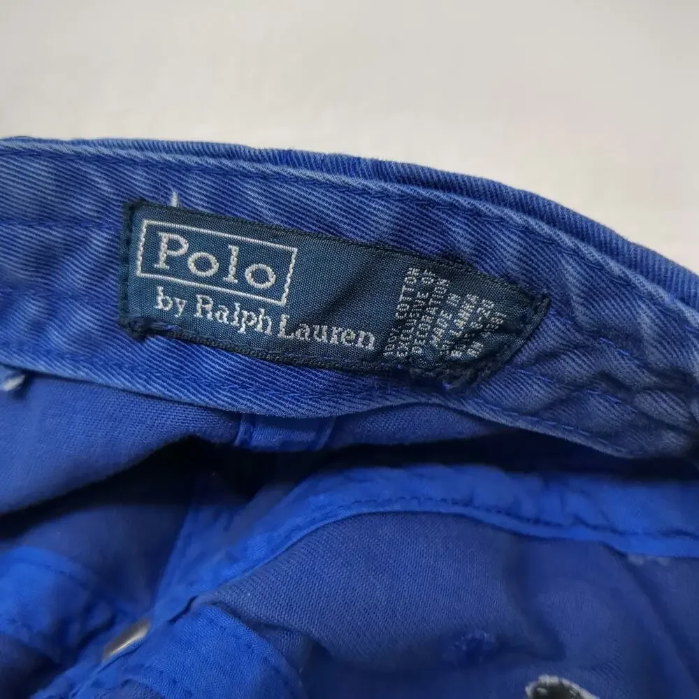 Polo Ralph Lauren Baseball Cap Blue One Size Polo Players Slideback Buckle Hat